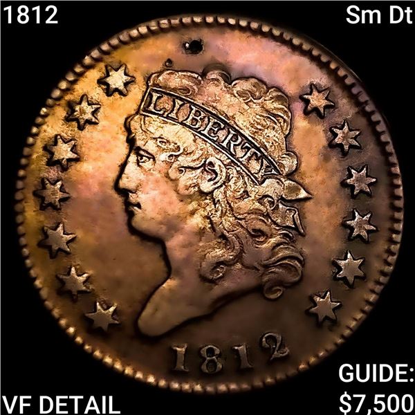 1812 Sm Dt Classic Head Large Cent LIGHTLY CIRCULATED