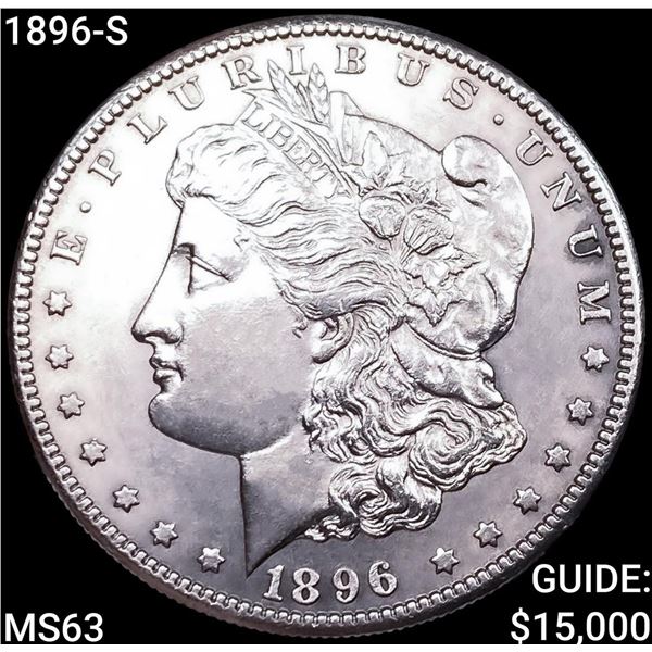 1896-S Morgan Silver Dollar CHOICE BU