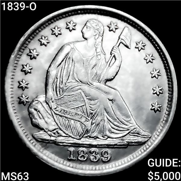 1839-O Seated Liberty Half Dime CHOICE BU