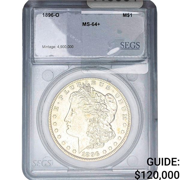 1896-O Morgan Silver Dollar SEGS MS64+