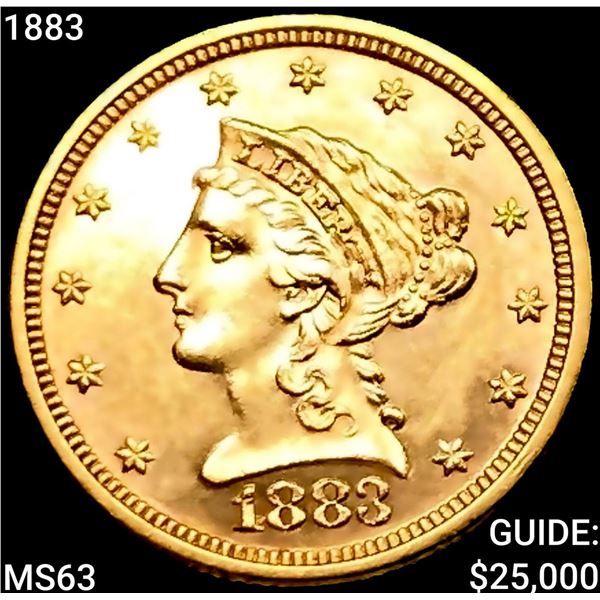 1883 $2.50 Gold Quarter Eagle CHOICE BU