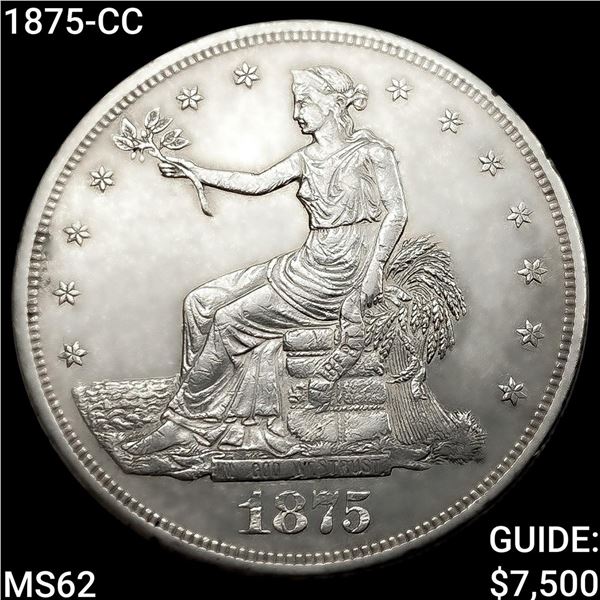 1875-CC Silver Trade Dollar UNCIRCULATED