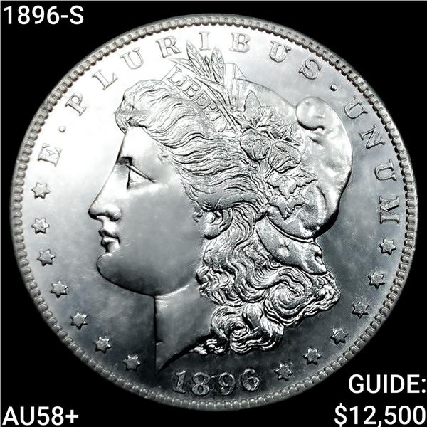 1896-S Morgan Silver Dollar CHOICE AU+