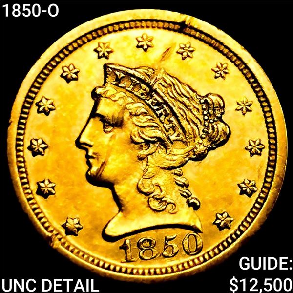 1850-O $2.50 Gold Quarter Eagle UNCIRCULATED