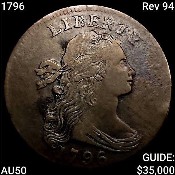 1796 Rev 94 Draped Bust Large Cent CLOSELY UNCIRCULATED