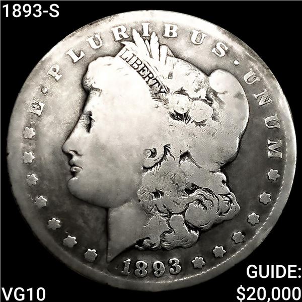 1893-S Morgan Silver Dollar NICELY CIRCULATED