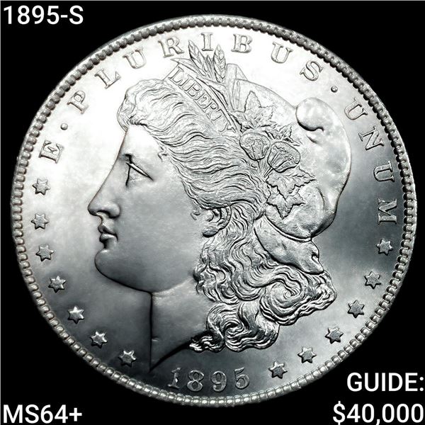 1895-S Morgan Silver Dollar CHOICE BU+
