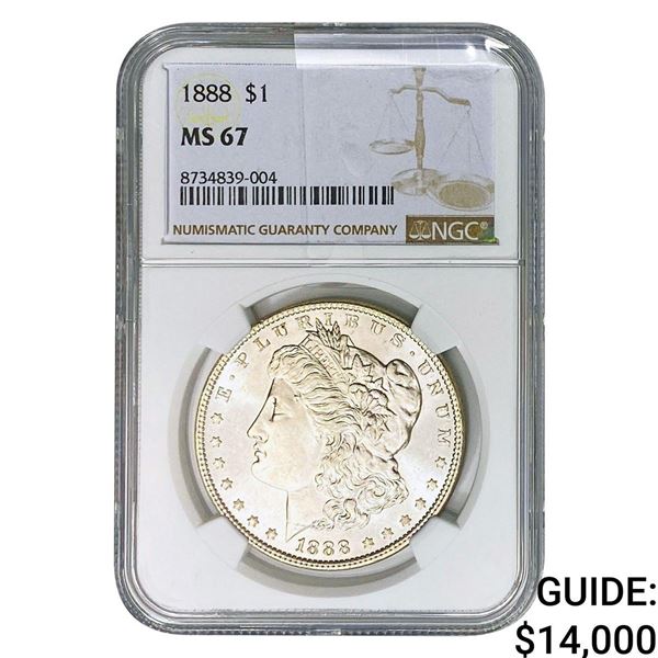 1888 Morgan Silver Dollar NGC MS67