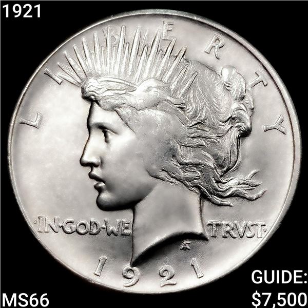 1921 Silver Peace Dollar GEM BU