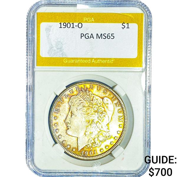 1901-O Morgan Silver Dollar PGA MS65