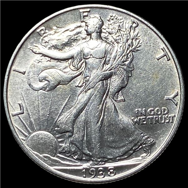 1938 Silver Walking Liberty Half Dollar  CHOICE AU