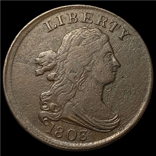 1803 Draped Bust Half Cent CLOSELY  UNCIRCULATED