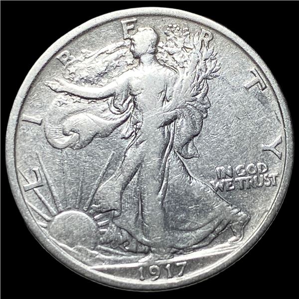 1917 Walking Liberty Half Dollar NEARLY  UNCIRCULATED
