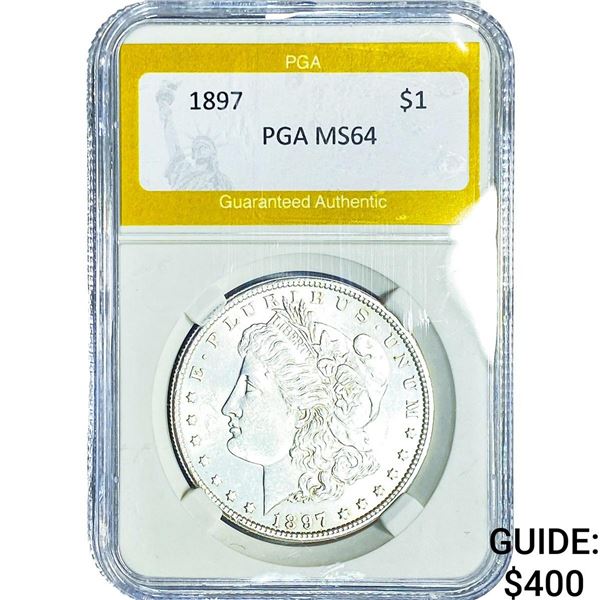 1897 Morgan Silver Dollar PGA MS64