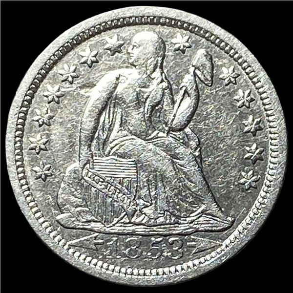 1853 Arrows Seated Liberty Dime CLOSELY  UNCIRCULATED