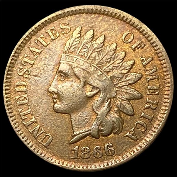 1866 Indian Head Cent NEARLY UNCIRCULATED