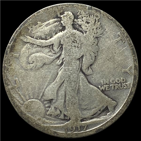 1917-S Silver Walking Liberty Half Dollar  LIGHTLY CIRCULATED