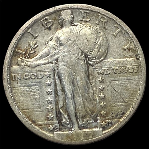 1917-S Type 2 Silver Standing Liberty Quarter  LIGHTLY CIRCULATED