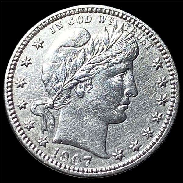 1907-D Silver Barber Quarter CLOSELY  UNCIRCULATED