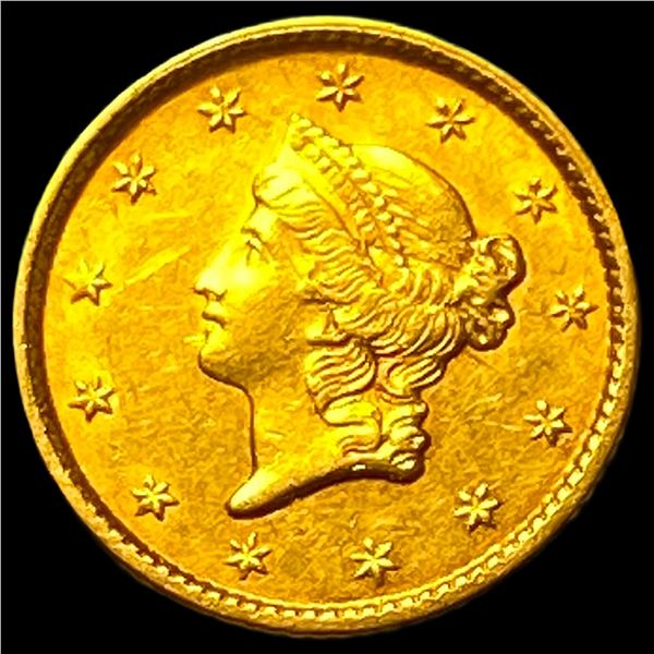 1853 Gold $1 Liberty Head Type 1 CLOSELY  UNCIRCULATED