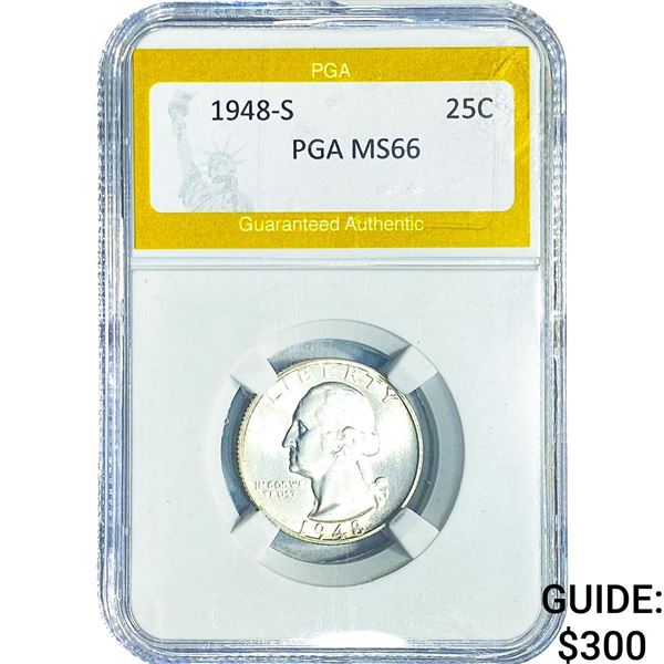 1948-S Washington Silver Quarter PGA MS66
