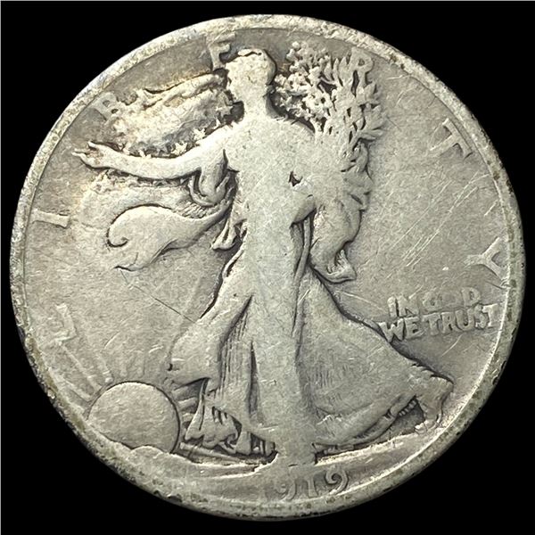 1919-D Silver Walking Liberty Half Dollar  LIGHTLY CIRCULATED