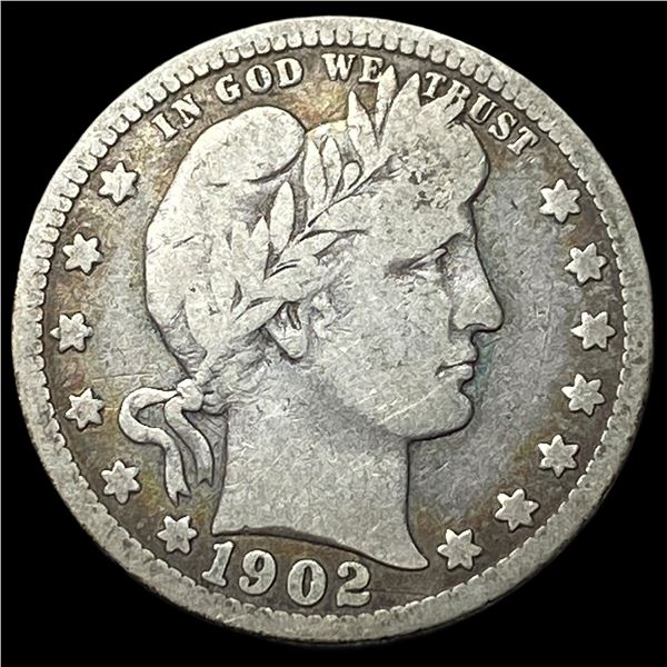 1902 Barber Silver Quarter LIGHTLY CIRCULATED