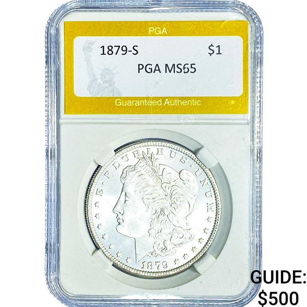 1879-S Morgan Silver Dollar PGA MS65