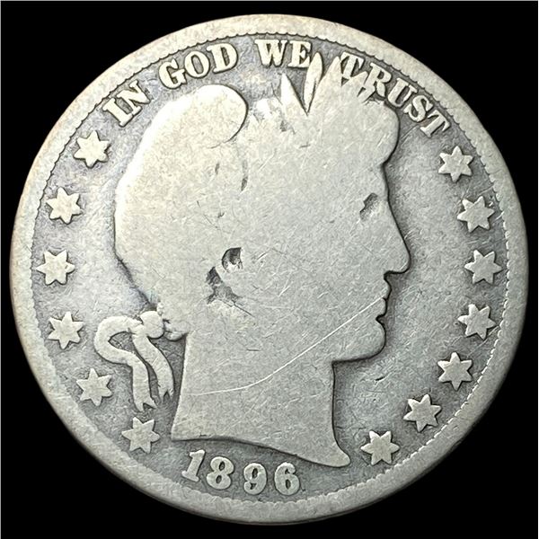 1896-O Silver Barber Half Dollar NICELY  CIRCULATED