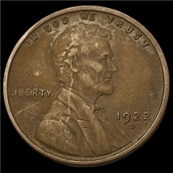 1922-D Lincoln Wheat Cent NEARLY UNCIRCULATED