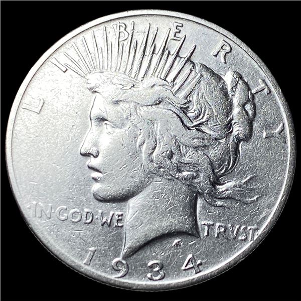 1934-S Silver Peace Dollar NEARLY  UNCIRCULATED