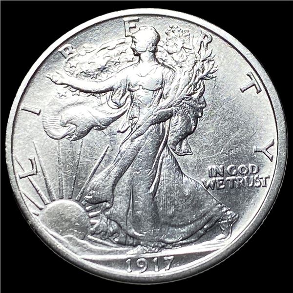 1917-S Silver Walking Liberty Half Dollar  CLOSELY UNCIRCULATED