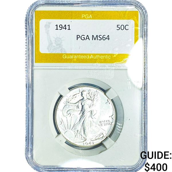 1941 Walking Liberty Half Dollar PGA MS64