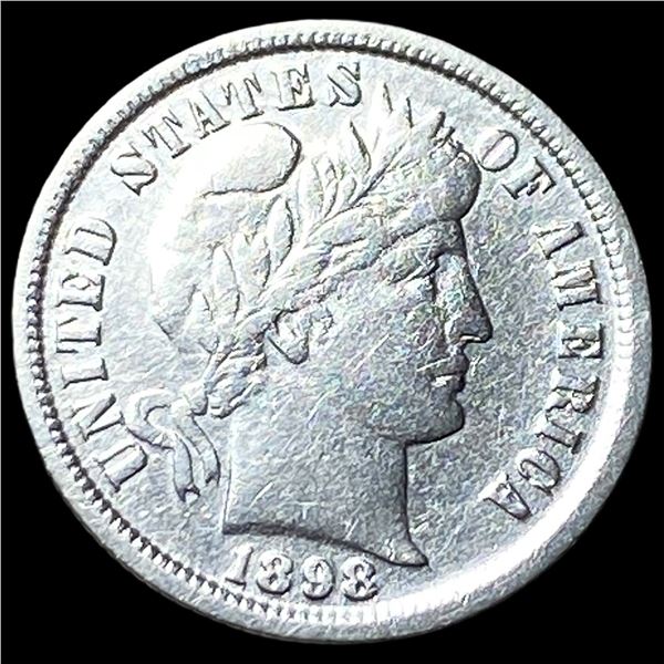 1898 Silver Barber Dime NEARLY UNCIRCULATED