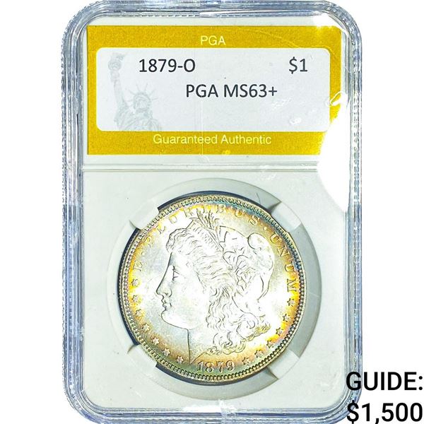 1879-O Morgan Silver Dollar PGA MS63+