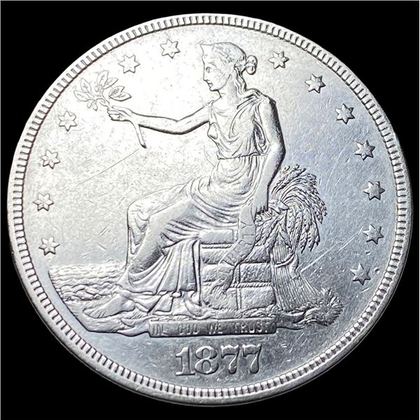 1877 Silver Trade Dollar NEARLY UNCIRCULATED
