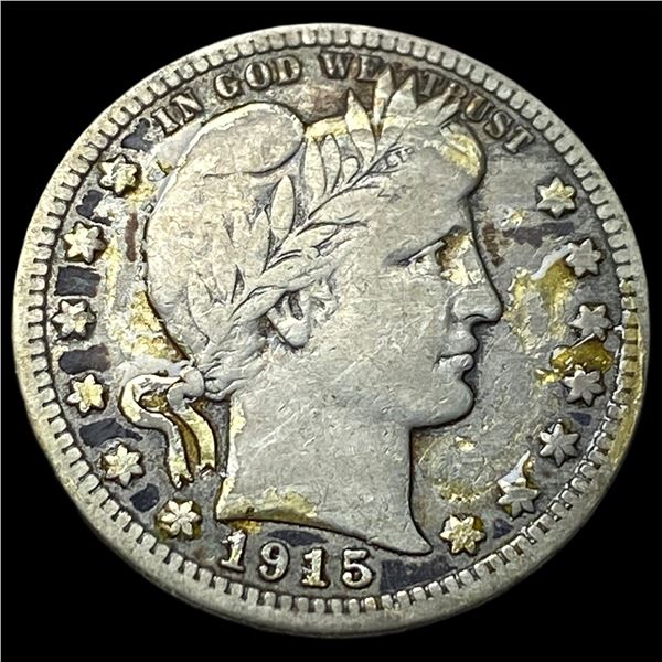 1915-S Silver Barber Quarter ABOUT  UNCIRCULATED