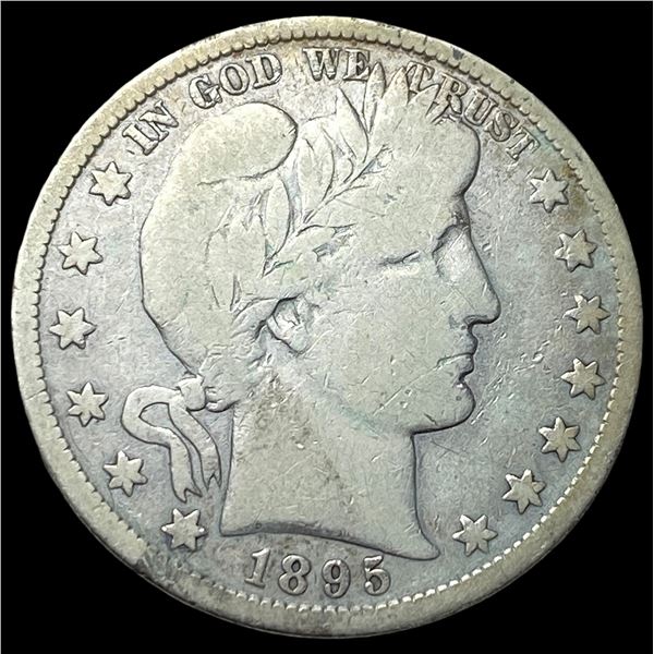 1895-S Silver Barber Half Dollar LIGHTLY  CIRCULATED