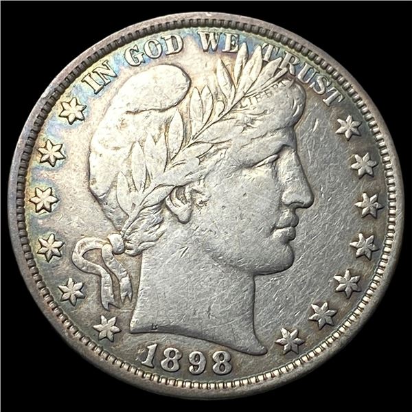 1898 Silver Barber Half Dollar CLOSELY  UNCIRCULATED