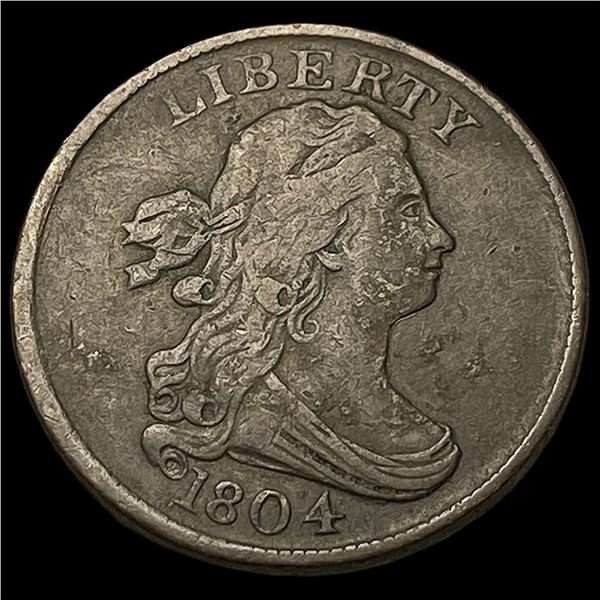 1804 Draped Bust Half Cent NEARLY  UNCIRCULATED