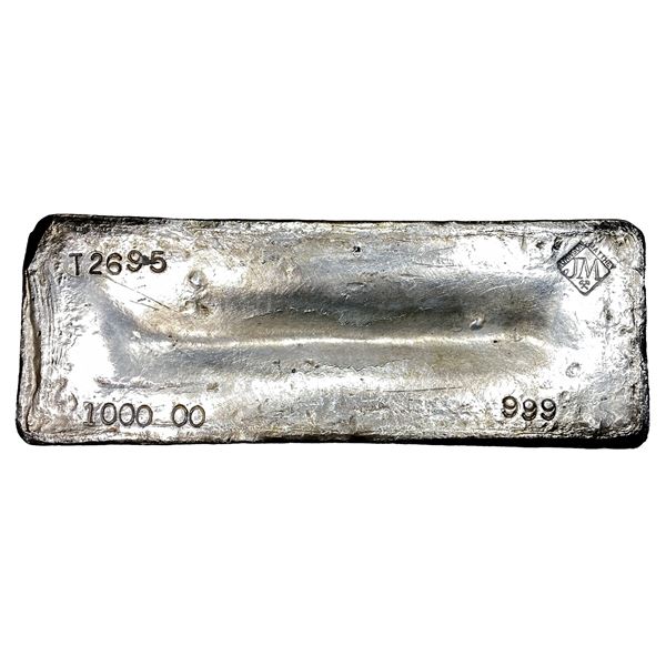 Johnson Matthey .999 1000 oz Silver Bar