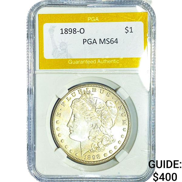 1898-O Morgan Silver Dollar PGA MS64