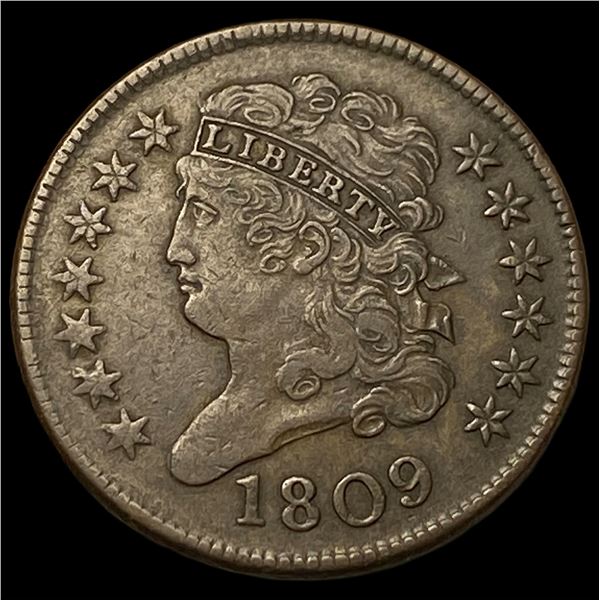 1809 Classic Head Half Cent NEARLY  UNCIRCULATED