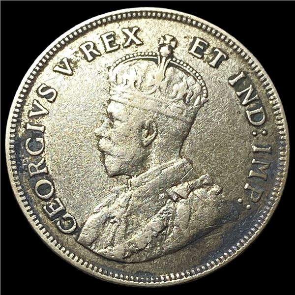 1921 East Africa Silver 1 Shilling NEARLY  UNCIRCULATED