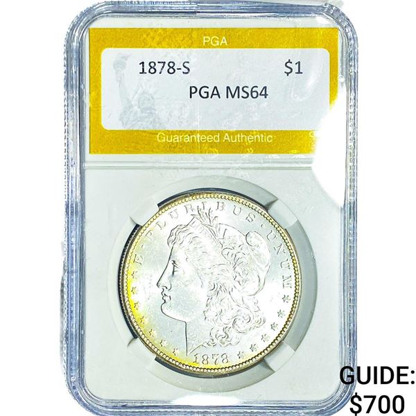 1878-S Morgan Silver Dollar PGA MS64