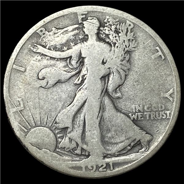 1921-S Silver Walking Liberty Half Dollar  LIGHTLY CIRCULATED