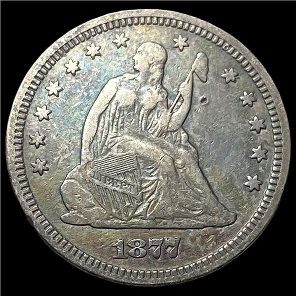 1877 Seated Liberty Quarter ABOUT  UNCIRCULATED