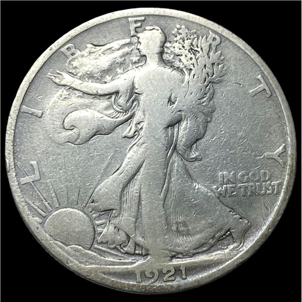 1921-S Silver Walking Liberty Half Dollar  LIGHTLY CIRCULATED