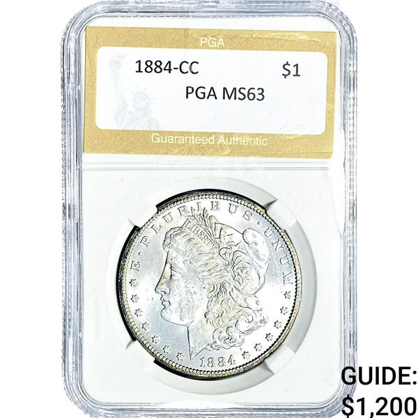 1884-CC Morgan Silver Dollar PGA MS63