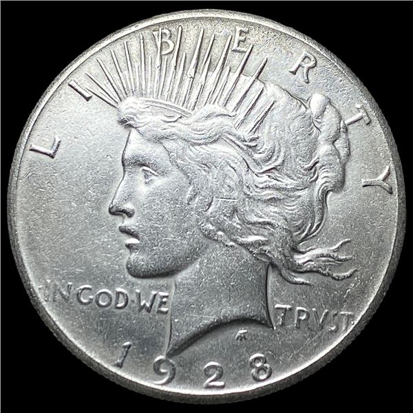1928 Silver Peace Dollar CLOSELY UNCIRCULATED